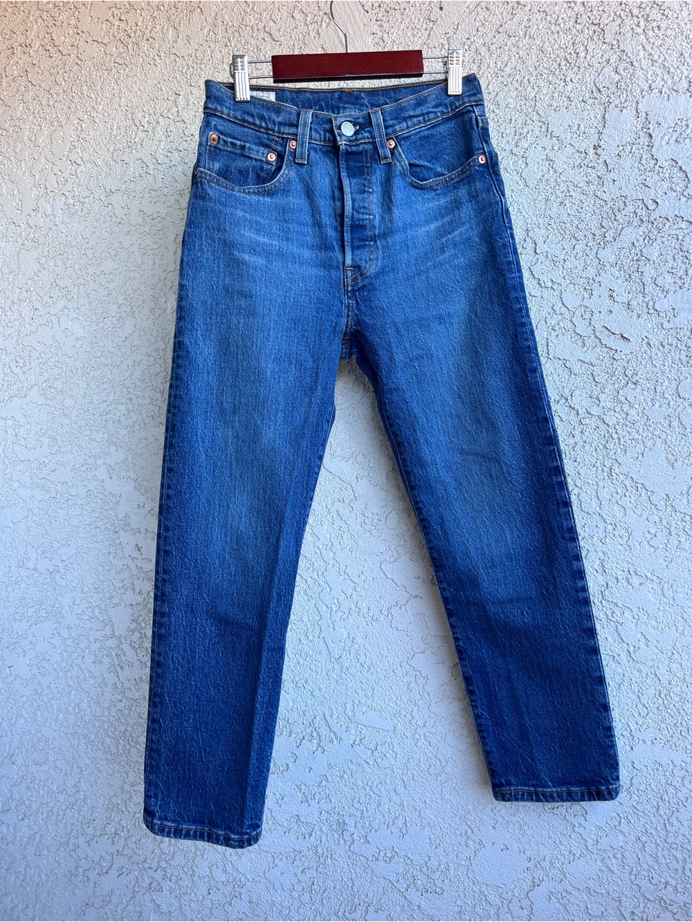 501 Levi's Blue Straight-Leg Women's Jeans